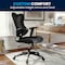 Flash Furniture High Back Designer Black Mesh Swivel Ergonomic Office Chair with Adjustable Arms BL-ZP-806-BK-GG - alternate 3